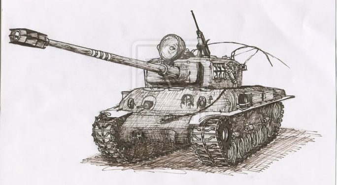 “Ink M-51 Sherman” by wulfhound